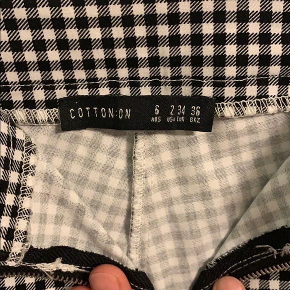 Gingham pants with zip - Picture 5 of 5